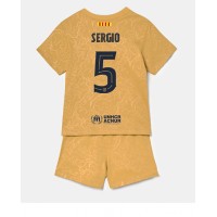Barcelona Sergio Busquets #5 Udebanesæt Børn 2022-23 Kortærmet (+ Korte bukser)